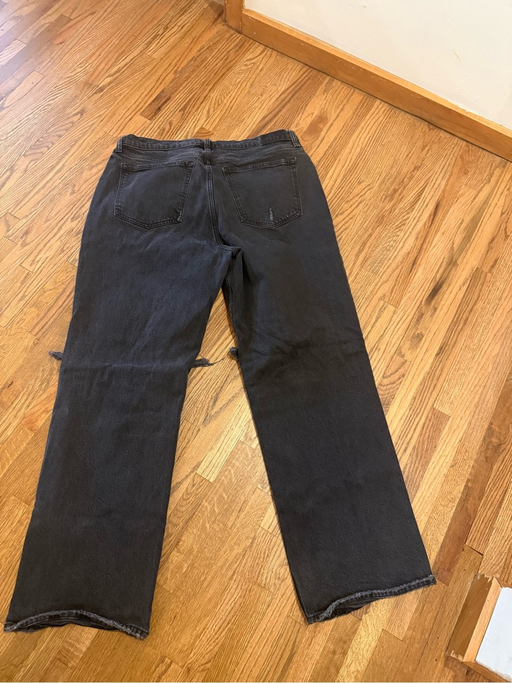 Abercrombie & Fitch Black 90s Baggy Low Rise Jeans 32/14 - Picture 2 of 2